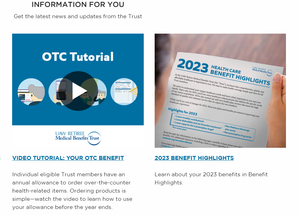 AW Trust OTC Benefit Login Sign in Program Catalog