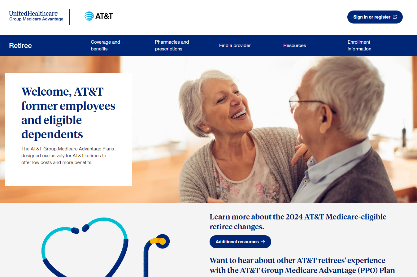 retiree.uhc.com/ ATT 2024 Plan: Register & Login