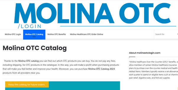 Molina OTC Catalog 2025